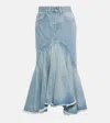 Vetements Denim Midi Skirt In Blue