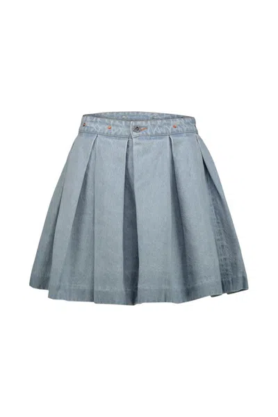 Vetements Denim School Girl Skirt In Blue