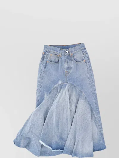 Vetements Denim Skirt Featuring Belt Loops In Blue
