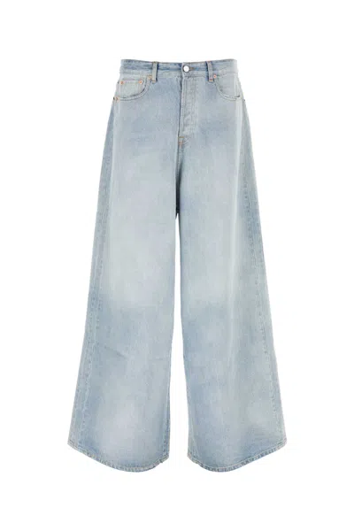 Vetements Unisex Denim Wide-leg Jeans In Blue