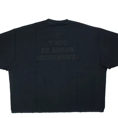 Vetements Dirty Black Unknown Embroidered Oversized T-shirt In Multi