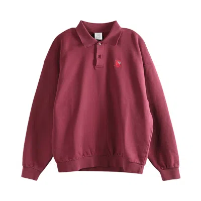Pre-owned Vetements Distressed Polo Logo Sweatshirt 'bordeaux' | Brown | Men's Size L