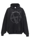Vetements Reverse Anarchy Cotton Hoodie In Black