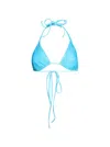 Vetements Layered Cotton Bikini Top In Blue