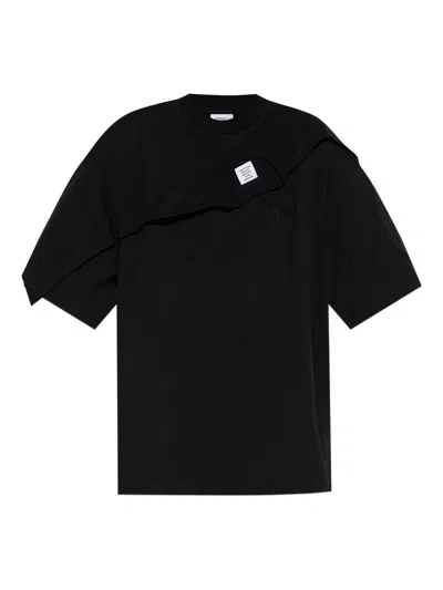 Vetements Double Layered T Shirt In Black