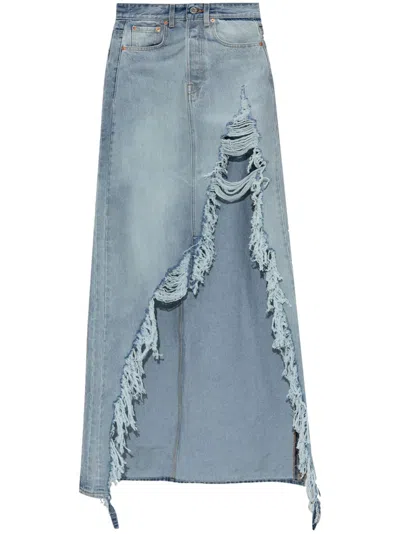 Vetements Woman Denim Skirt Blue Size S Cotton