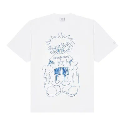 Pre-owned Vetements Drawing T-shirt 'white' | Men's Size L
