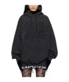 Vetements Drawstring Hood Hoodie In Black