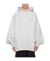 Vetements Drawstring Hood Hoodie In White