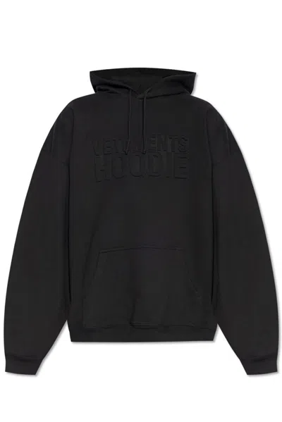 Vetements Black Illusion Logo Hoodie