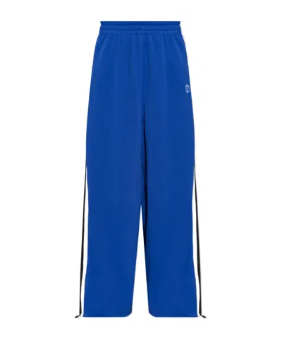 Vetements Side-stripe Track Pants In Blue