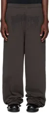 Vetements Brown Cradle Of Filth Dripping Logo Baggy Sweatpants In Brown