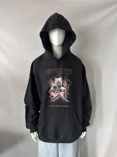 Pre-owned Vetements Electric Demon Print Hoodie In Black