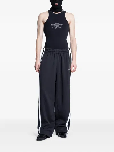 Vetements Embellished-letter Tank Top In Black