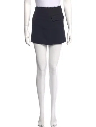 Pre-owned Vetements Embroidered Accent Mini Skirt In Black