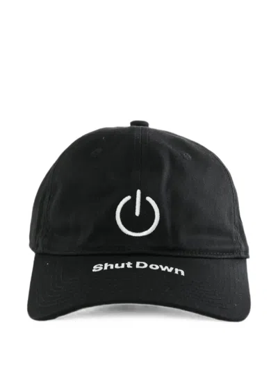 Vetements Embroidered Baseball Cap In Black