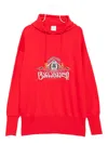 Vetements Embroidered Hoddie In Red