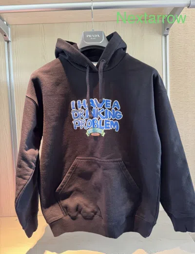 Pre-owned Vetements Embroidered Hoodie In Black