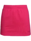 Vetements Embroidered-logo Mini Skirt In Pink