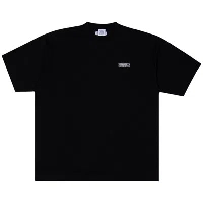 Pre-owned Vetements Embroidered Logo T-shirt 'black' | Men's Size S