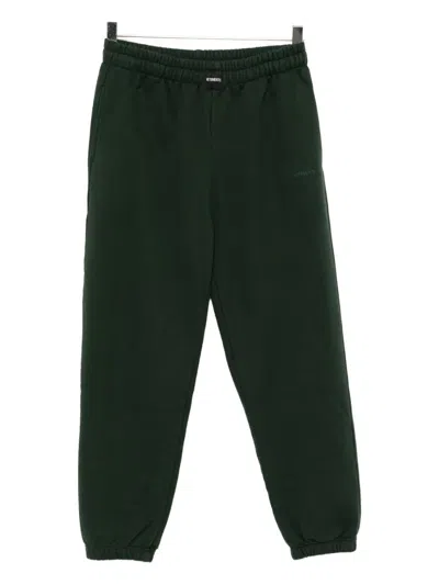 Vetements Embroidered-logo Trousers In Black