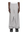 Vetements Gray Embroidered Logo Sweatpants In Gray