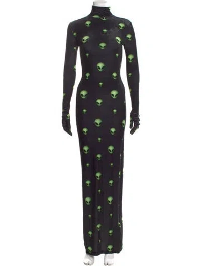 Pre-owned Vetements Extraterrestrial Long Dress In Black
