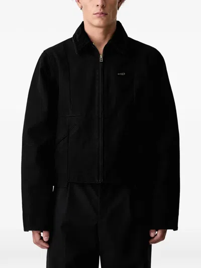 Vetements Faux-fur Trim Corduroy-collar Jacket In Black