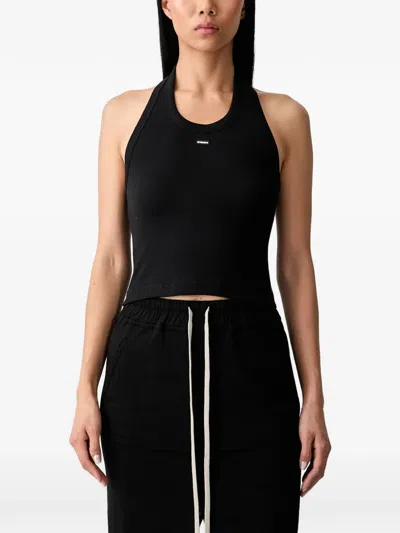 Vetements Fine-ribbed Halterneck Tank Top In Black