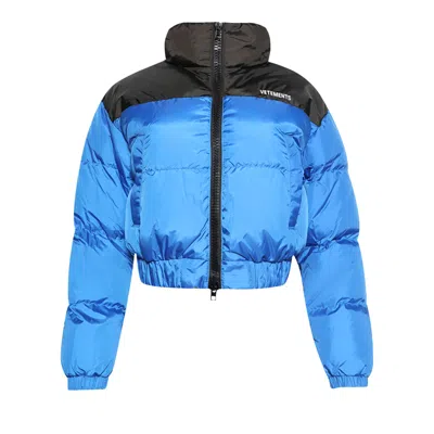 Pre-owned Vetements Fitted Puffer Jacket 'blue/black' | Women's Size S