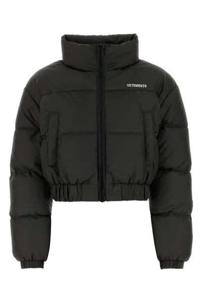 VETEMENTS SLATE POLYESTER DOWN JACKET