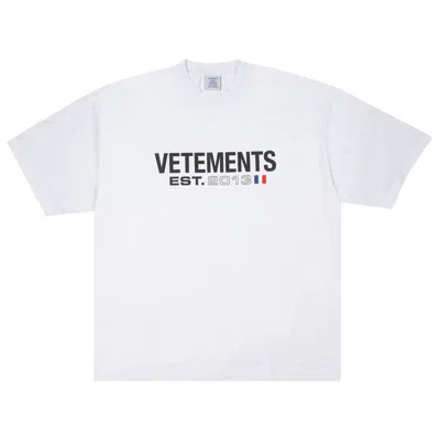 Pre-owned Vetements Flag Logo T-shirt 'white' | Men's Size L