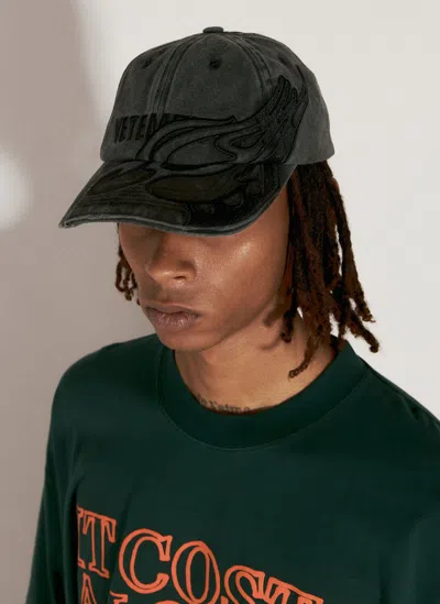 Vetements Flame Logo Baseball Cap In Black