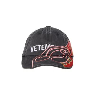 Pre-owned Vetements Flame Logo Cap 'black' | Men's Size Onesize