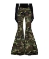 Vetements Green Flared Trousers In Black