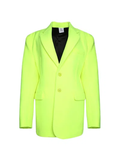 Vetements Fleece Tailored Blazer Jacket