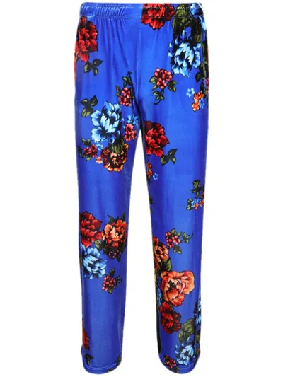 Vetements Men's Velvet Floral Lounge Pants In Multi