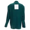 Vetements Forest Logo Patch Back Oversized Double-breasted Blazer In Green