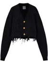 Vetements Black Alpaca Blend Cardigan In Black