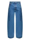 Vetements Mens Blue Cut Reconstructed Wide-leg Denim Jeans In Blue