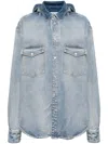 Vetements Front-back Denim Shirt In Blue