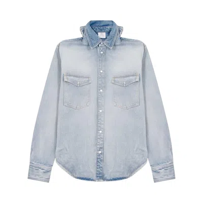 Pre-owned Vetements Front-back Denim Shirt 'light Blue' | Men's Size Xl