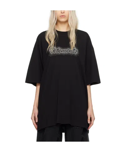 Vetements Front Logo T-shirt In Black