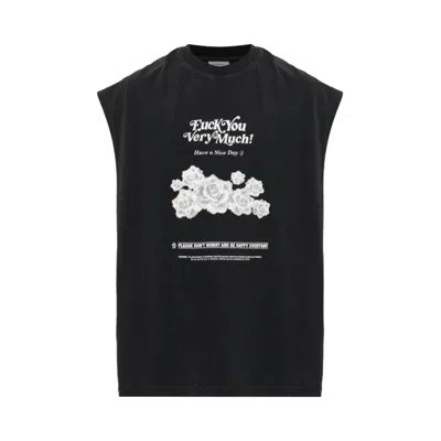 Pre-owned Vetements Fu Very Much Sleeveless T-shirt 'washed Black' | Men's Size L