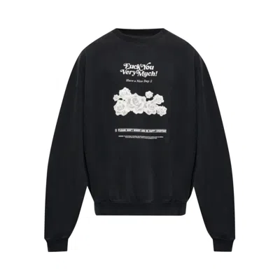 Pre-owned Vetements Fu Very Much Sweatshirt 'washed Black' | Men's Size M