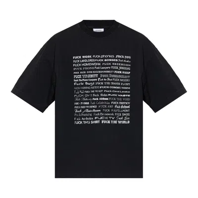 Pre-owned Vetements Fuck Everything T-shirt 'washed Out Black' | Men's Size S