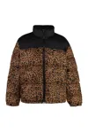 Vetements Logo-appliquéd Leopard-print Shell Down Jacket In Animalier