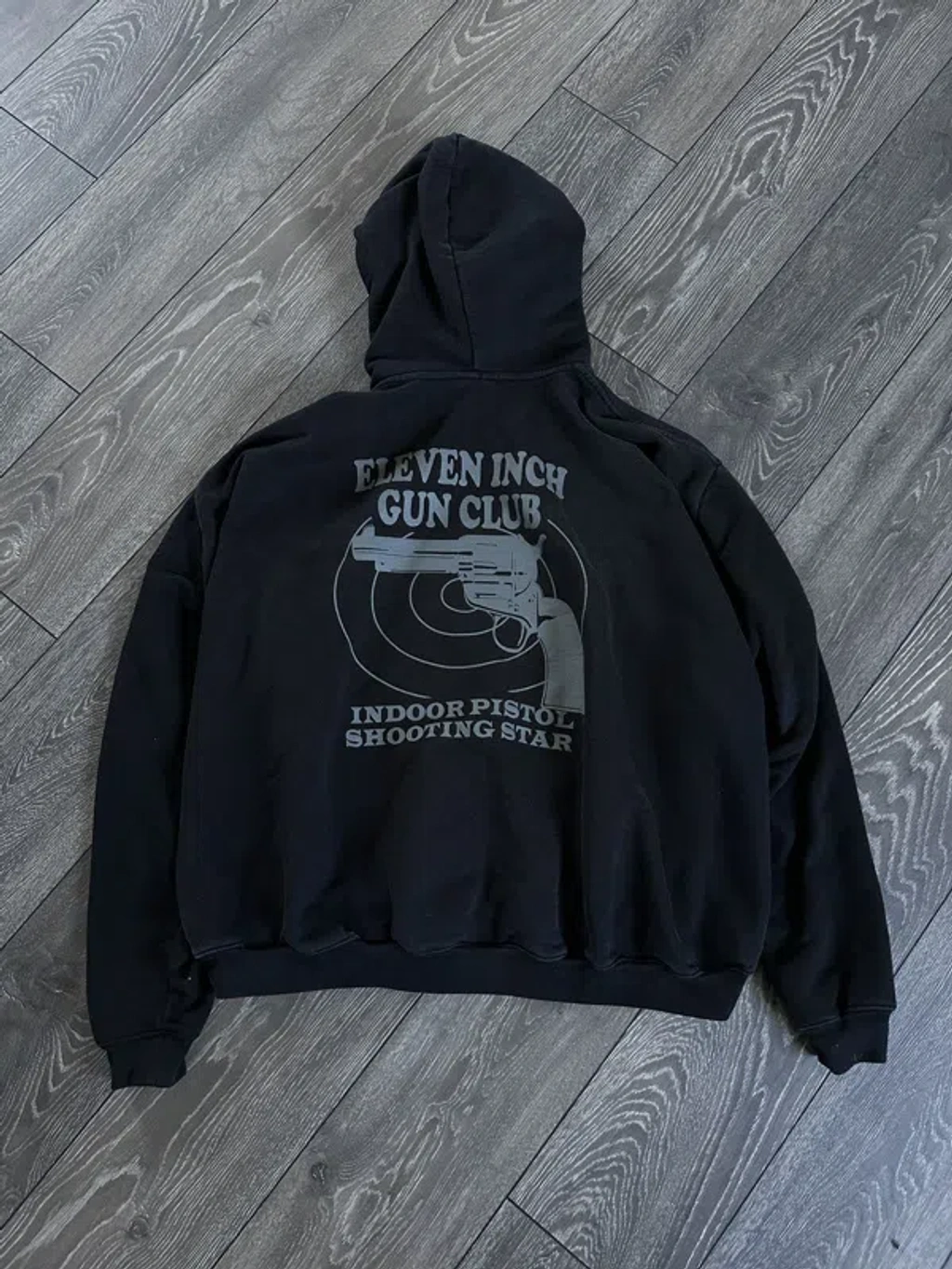 Pre-owned Vetements Fw17 Eleven Inch Gun Club Oversized Hoodie In