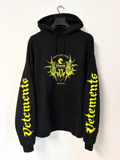 Pre-owned Vetements Fw2021 “hardcore Couture” Hoodie In Black