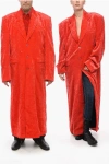 Vetements Garderobe Single Breasted Velvet Coat